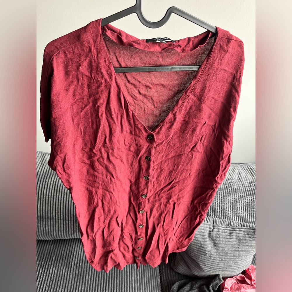 Women's Red Button-Up Dress